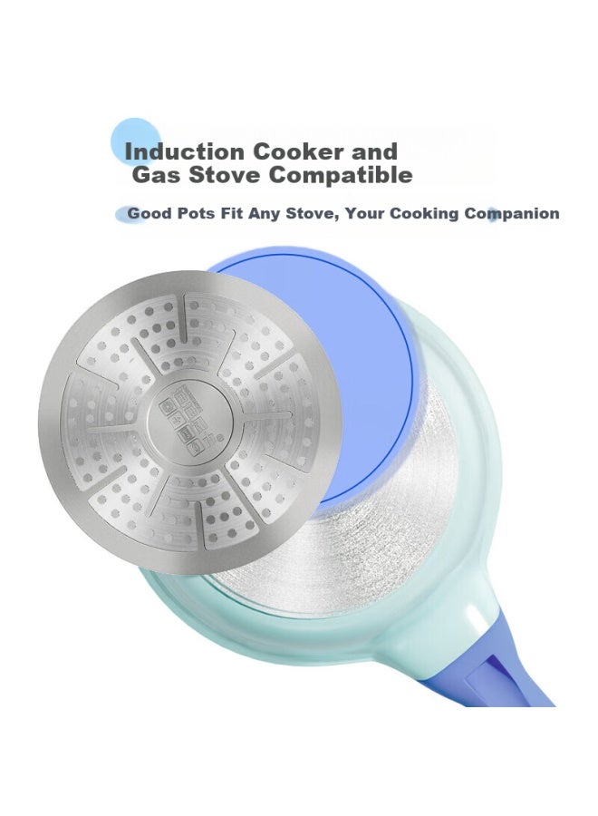 Didinika Small Non-stick Baby Food Pot Multi-function Steaming Boiling Frying Milk Heating Pot With Steamer Basket 18cm - Image 2