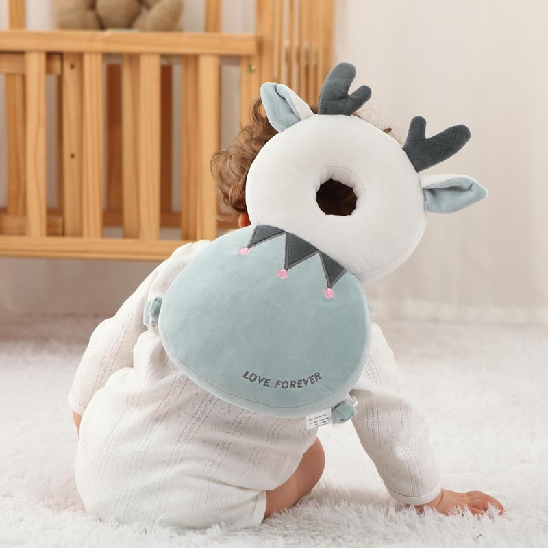 SOZOON Baby Head Protector Backpack - Soft & Lightweight Head Protection Pillow for Bebe Walking and Crawling(Deer) - Image 2