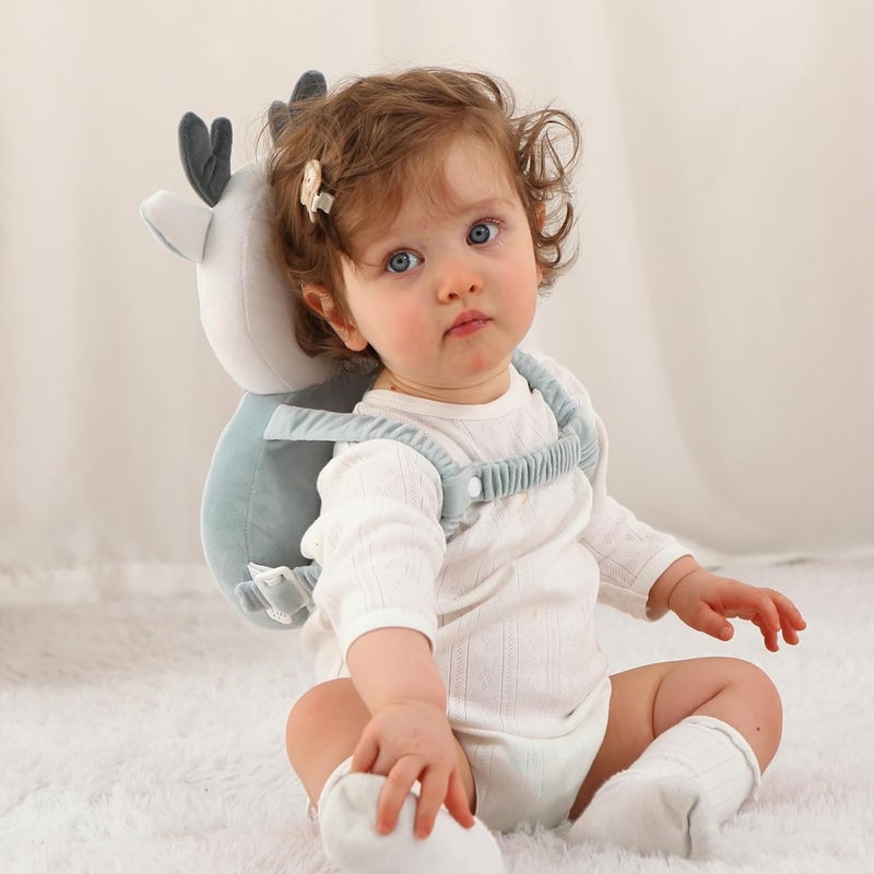 SOZOON Baby Head Protector Backpack - Soft & Lightweight Head Protection Pillow for Bebe Walking and Crawling(Deer) - Image 3