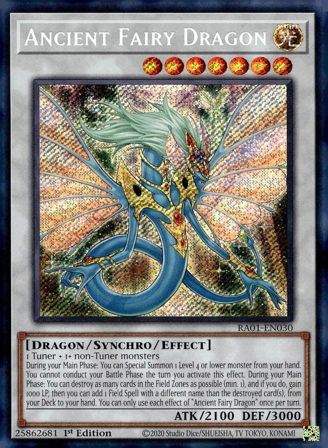 Yu-Gi-Oh! Ancient Fairy Dragon (Secret Rare) - RA01-EN030 - Secret Rare - 1st Edition