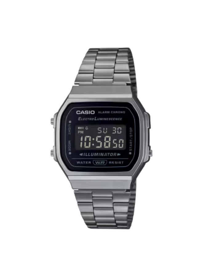 Casio Vintage Unisex Quartz Stainless Steel Digital Watch A168WGG-1BDF