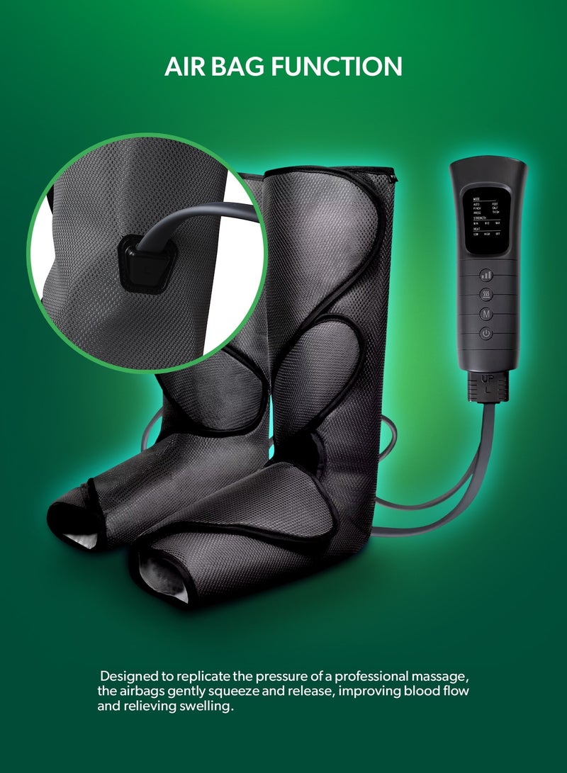 GEEPAS Foot and Calf Massager 6 Modes| Heating and Vibration Function, All Round Massage| Ideal for Athletes, Seniors, Perfect for Relaxation, Deep Tissue Massage, Acupressure| 2 Years Warranty GM86095UK Black - Image 3