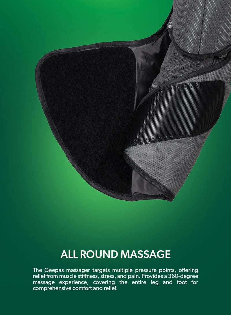 GEEPAS Foot and Calf Massager 6 Modes| Heating and Vibration Function, All Round Massage| Ideal for Athletes, Seniors, Perfect for Relaxation, Deep Tissue Massage, Acupressure| 2 Years Warranty GM86095UK Black - Image 4
