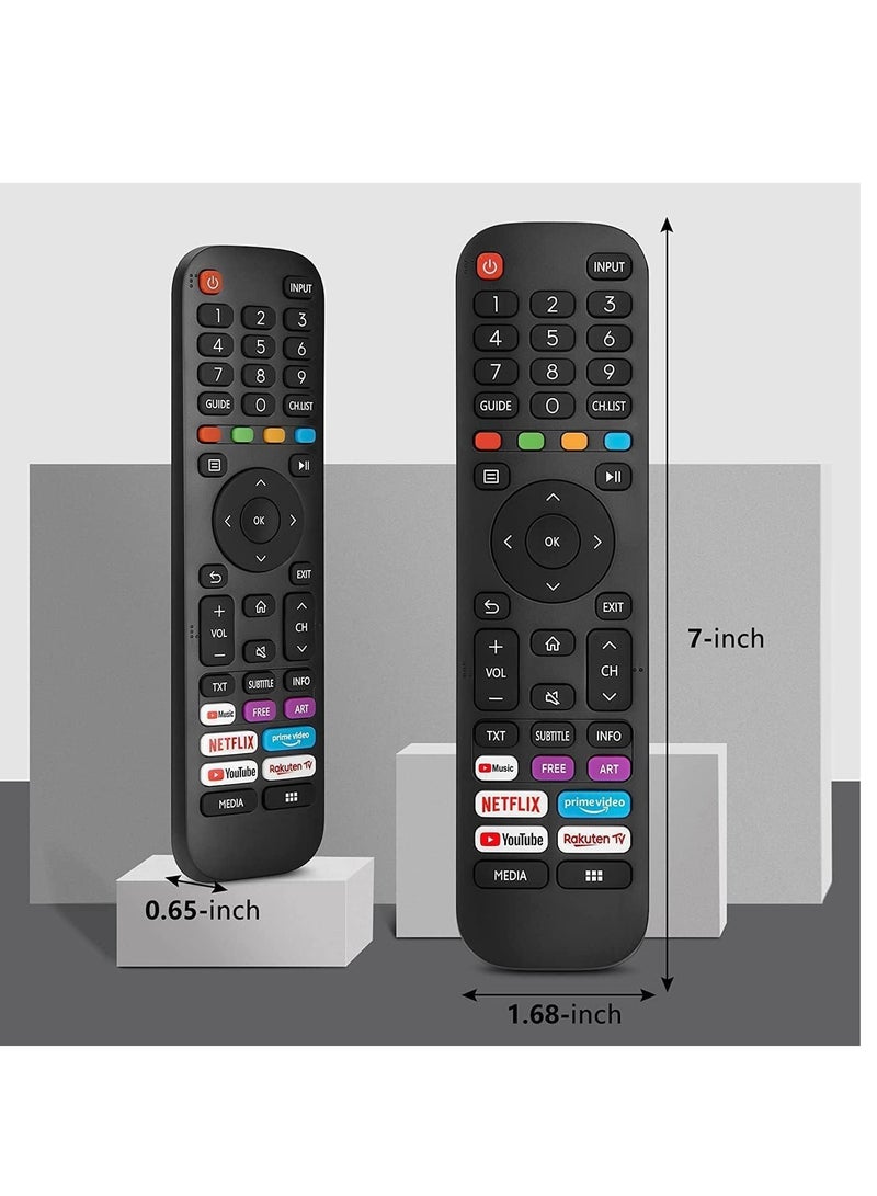 Universal Replacement for VIDAA-TV-Remote, New Upgraded Infrared Remote Control EN2G30H/EN2A30,with Netflix, Prime Video, YouTube, Rakuten TV Buttons - Image 2