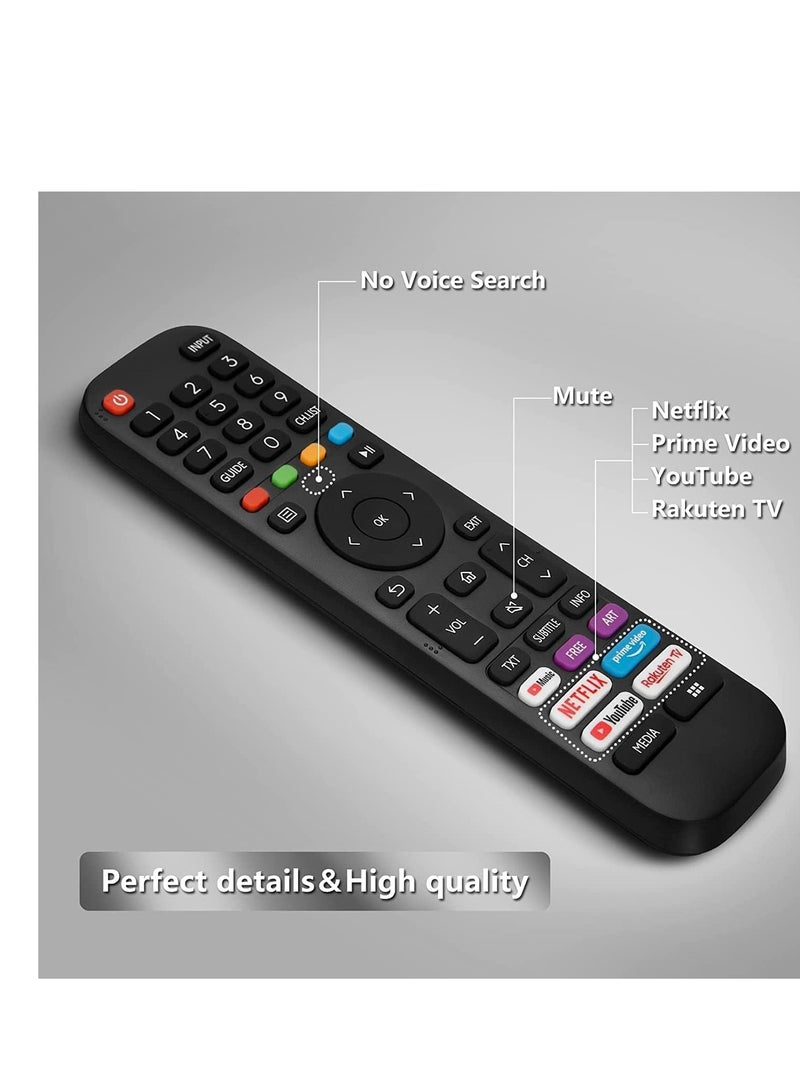 Universal Replacement for VIDAA-TV-Remote, New Upgraded Infrared Remote Control EN2G30H/EN2A30,with Netflix, Prime Video, YouTube, Rakuten TV Buttons - Image 3