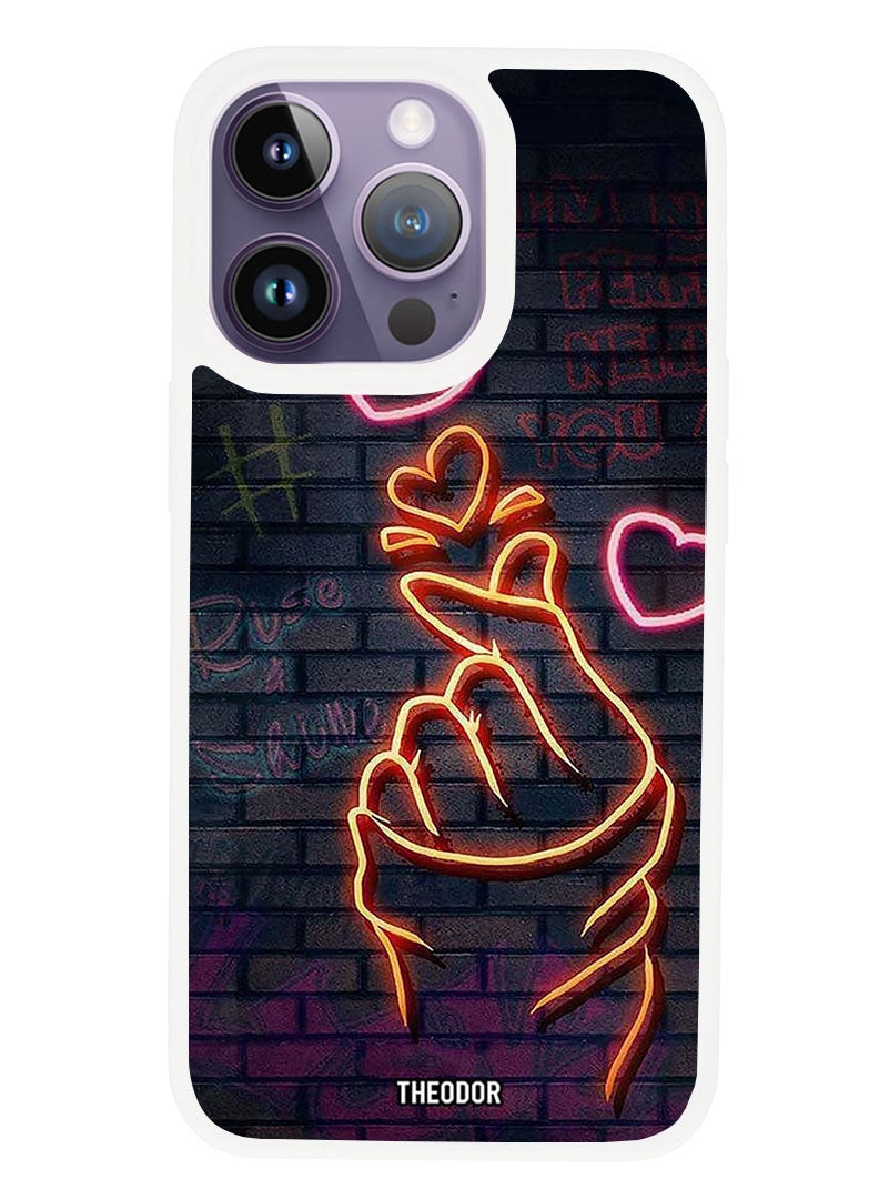 Theodor Protective Case Anti Scratch Shock Proof Cover For APPLE IPHONE 14 PRO Snap Of A Finger (White Bumper) - Image 1