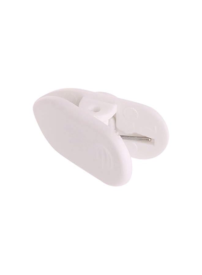 Green Tiger 5 PCS Clips For Headphone Earphone Cable Wire Fine Nip Clamp MP3 MP4 Holder Mount Collar Applicable Round Line Small Noodle Line (Pack of 5, White) - Image 5