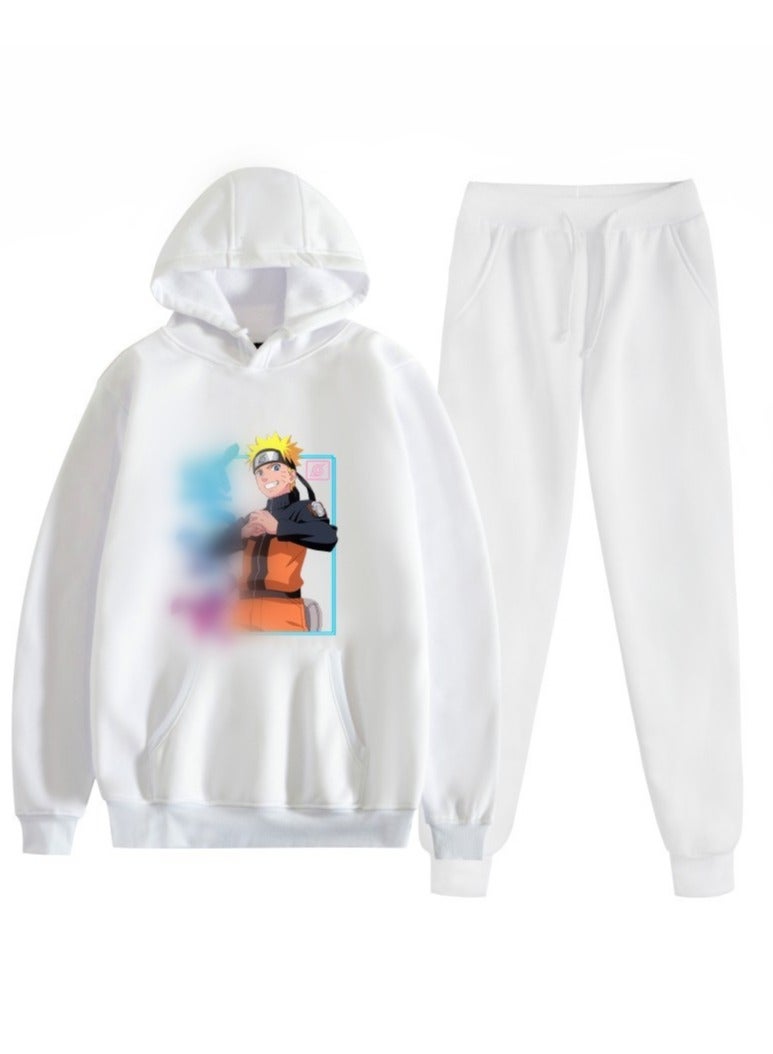 KUYING Naruto Anime Printed Fashion Men's and Women's Hooded Hooded Hoodie Set  - Image 1