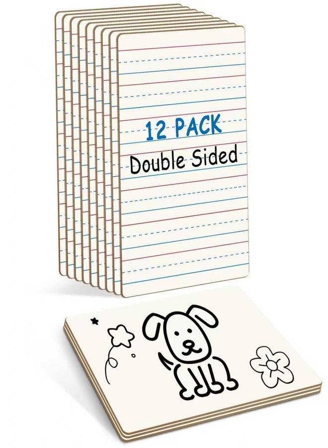 Justification leftBC 12-Pack Dry Erase Boards, Double-Sided Mini Whiteboards with Lines for Kids, Students, Teachers - 6"x9" Lined Whiteboards for Math & English Writing Practice, Classroom Essentials - Image 1