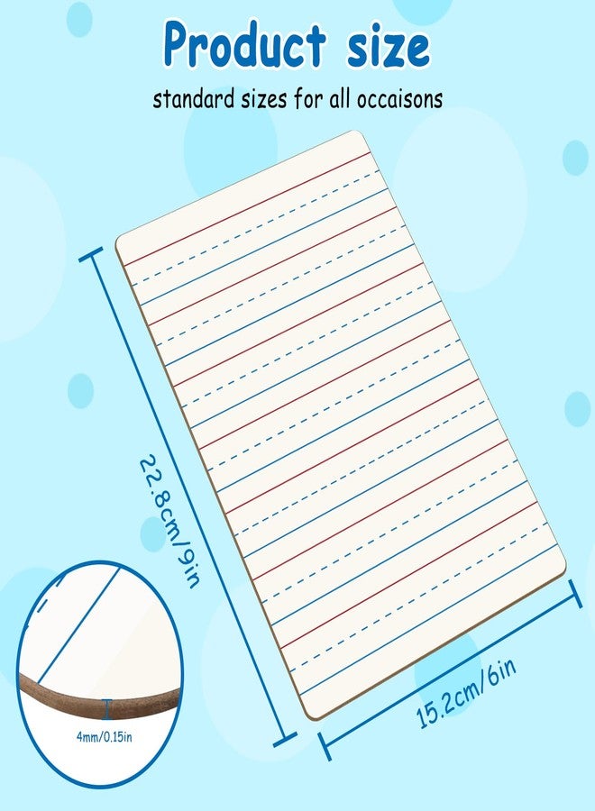 Justification leftBC 12-Pack Dry Erase Boards, Double-Sided Mini Whiteboards with Lines for Kids, Students, Teachers - 6"x9" Lined Whiteboards for Math & English Writing Practice, Classroom Essentials - Image 3