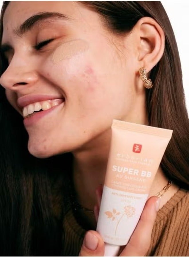 ERBORIAN Super BB Cream Au Ginseng Doré 15ml - High Coverage, Flawless Finish - Image 4