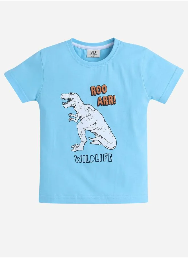 فكتور اند جين Graphic Print T-Shirt and All-Over Printed Pyjama Set