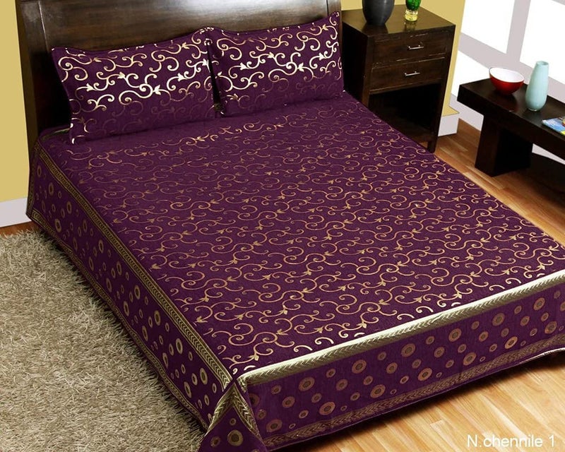Bezzilish Home Bezzilish Home Sweet Dreams Wedding bedsheet 1 bedsheet Plus 2 Pillow Cover for Newly Couple with Bag Packing Pack of 1 Multicolor30 