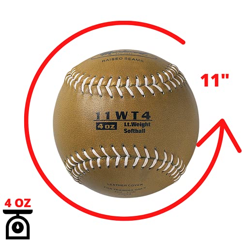 Markwort Color Coded Weighted 11-Inch Softball (4-Ounce, Gold) - Image 3