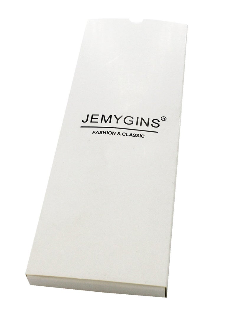 JEMYGINS 2.4" Mens Cotton Skinny Tie Plaid Striped Cashmere Wool Necktie (22) - Image 3