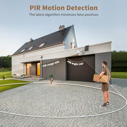 SOLIOM 4G LTE Cellular Security Camera Outdoor, No WiFi Solar Powered Camera, Pan Tilt 360° View Surveillance 2K Spotlight Color Night Vision, 2 Way Talk, PIR Motion Sensor, with SIM Card - Image 4
