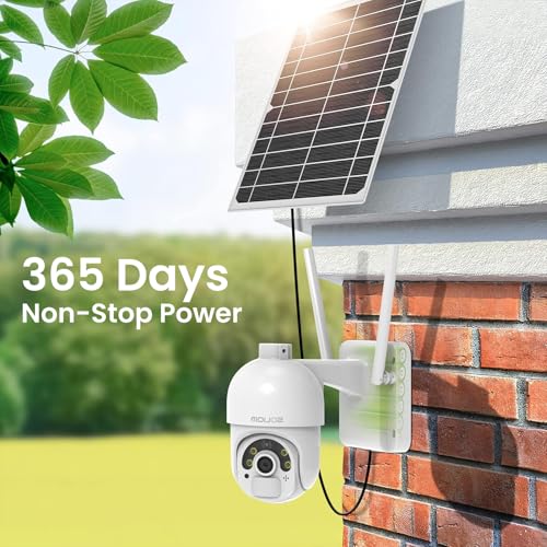 SOLIOM 4G LTE Cellular Security Camera Outdoor, No WiFi Solar Powered Camera, Pan Tilt 360° View Surveillance 2K Spotlight Color Night Vision, 2 Way Talk, PIR Motion Sensor, with SIM Card - Image 3