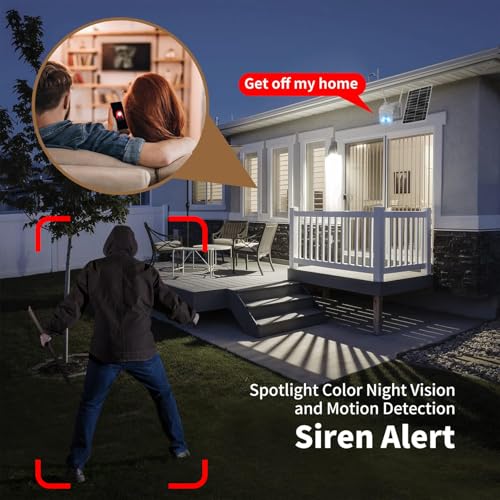SOLIOM 4G LTE Cellular Security Camera Outdoor, No WiFi Solar Powered Camera, Pan Tilt 360° View Surveillance 2K Spotlight Color Night Vision, 2 Way Talk, PIR Motion Sensor, with SIM Card - Image 2