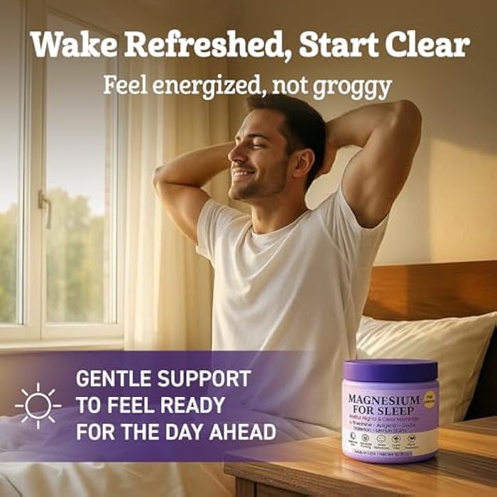 Dr. Matthew Magnesium Glycinate Powder for Sleep - Magnesium Sleep Aid Without Melatonin - Natural Sleep Drink Mix with GABA, L-Theanine, Apigenin, Valerian & Lemon Balm - Image 3