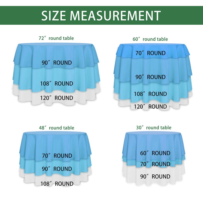Obstal Obstal 210GSM Round Table Cloth  Water Resistance Microfiber Tablecloth  Decorative Fabric Circular Table Cover for Outdoor and Indoor Use (Royal Blue  90 Inch Diameter)  - Image 2