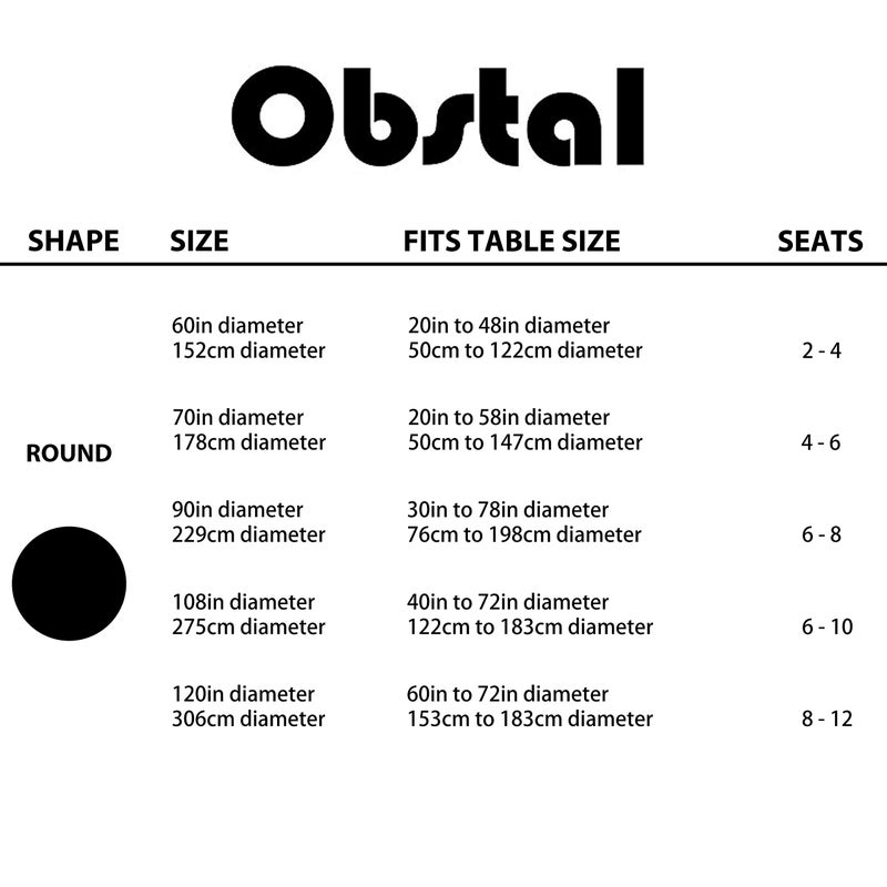 Obstal Obstal 210GSM Round Table Cloth  Water Resistance Microfiber Tablecloth  Decorative Fabric Circular Table Cover for Outdoor and Indoor Use (Royal Blue  90 Inch Diameter)  - Image 4