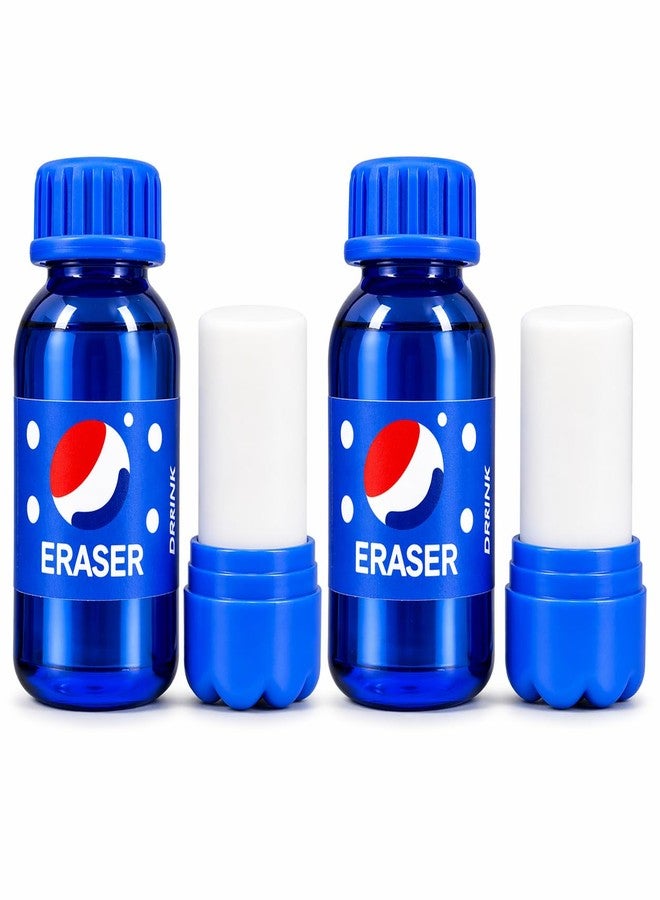 Kalra Magic Bottle Shape Eraser for Kids | Cute Cartoon Rubber Erasers | Non-Toxic Dust-Free Pencil Eraser | School Stationery Supplies | Birthday Return Gift for Kids Boys & Girls (Blue (Pack of 2) - Image 1
