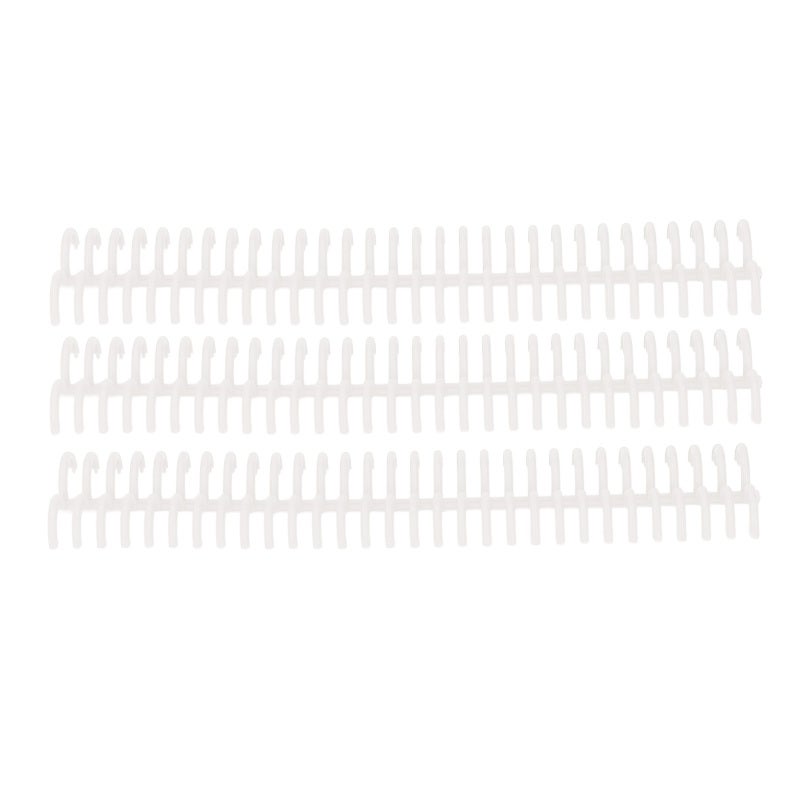 22mm 30 Hole Loose Leaf Binding Strips 10-Piece Set Durable PP Plastic - Transparent Binding Spines for Office School - Image 3