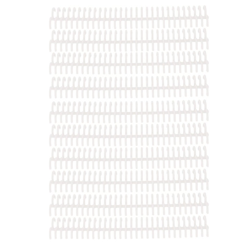 22mm 30 Hole Loose Leaf Binding Strips 10-Piece Set Durable PP Plastic - Transparent Binding Spines for Office School - Image 1