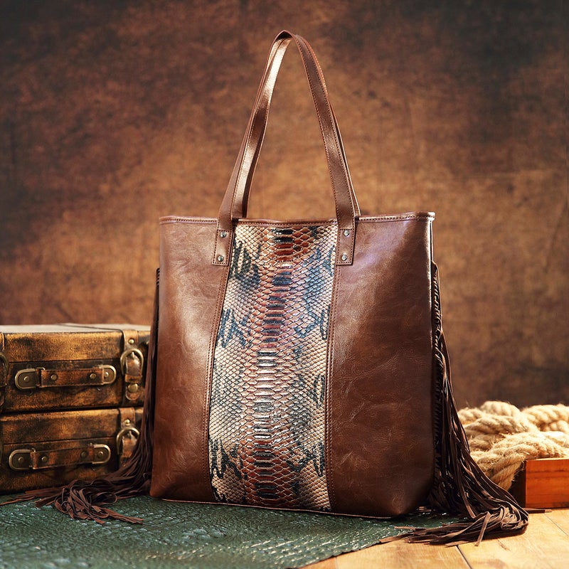 Retro Streamers New Women'S Bag Tote Snake Shoulder Handbag For Independent Station Tk - Image 1