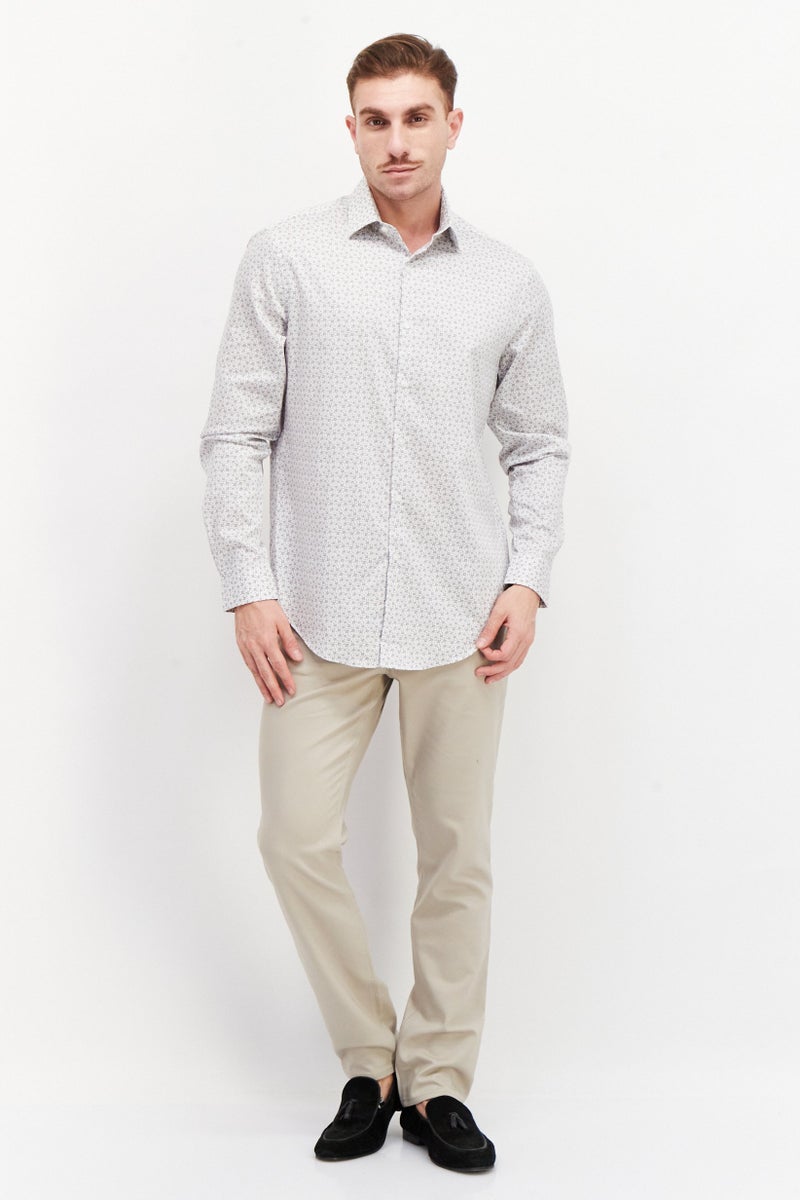 Van Heusen قميص رجالي بأكمام طويلة بتصميم زهور، مقاس ضيق، متعدد الألوان - Image 2