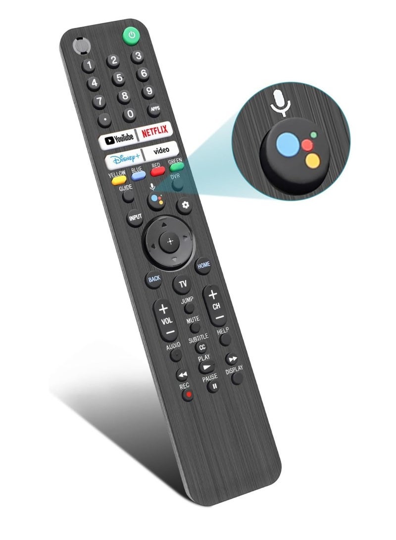 PopZa Sony TV Remote Replacement with Voice Command – Compatible with Sony TVs & Bravia XR/XBR/KD Series (2018–2023) – Supports 4K LED OLED Google Android Smart TVs – No Setup Required – 1-Year Full Warranty