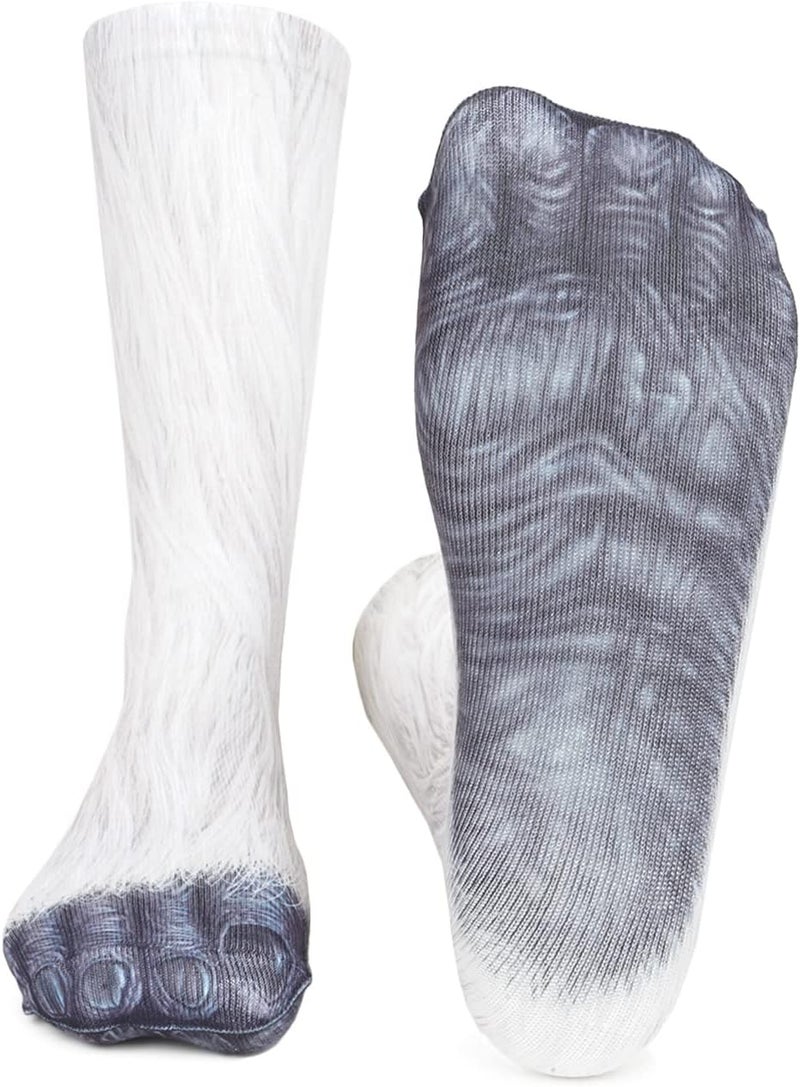 NDLBS Funny Christmas Gifts Novelty 3D Animal Paw Socks Stocking Stuffers for Adult Women Men Teens Gag White Elephant Gifts - Image 4