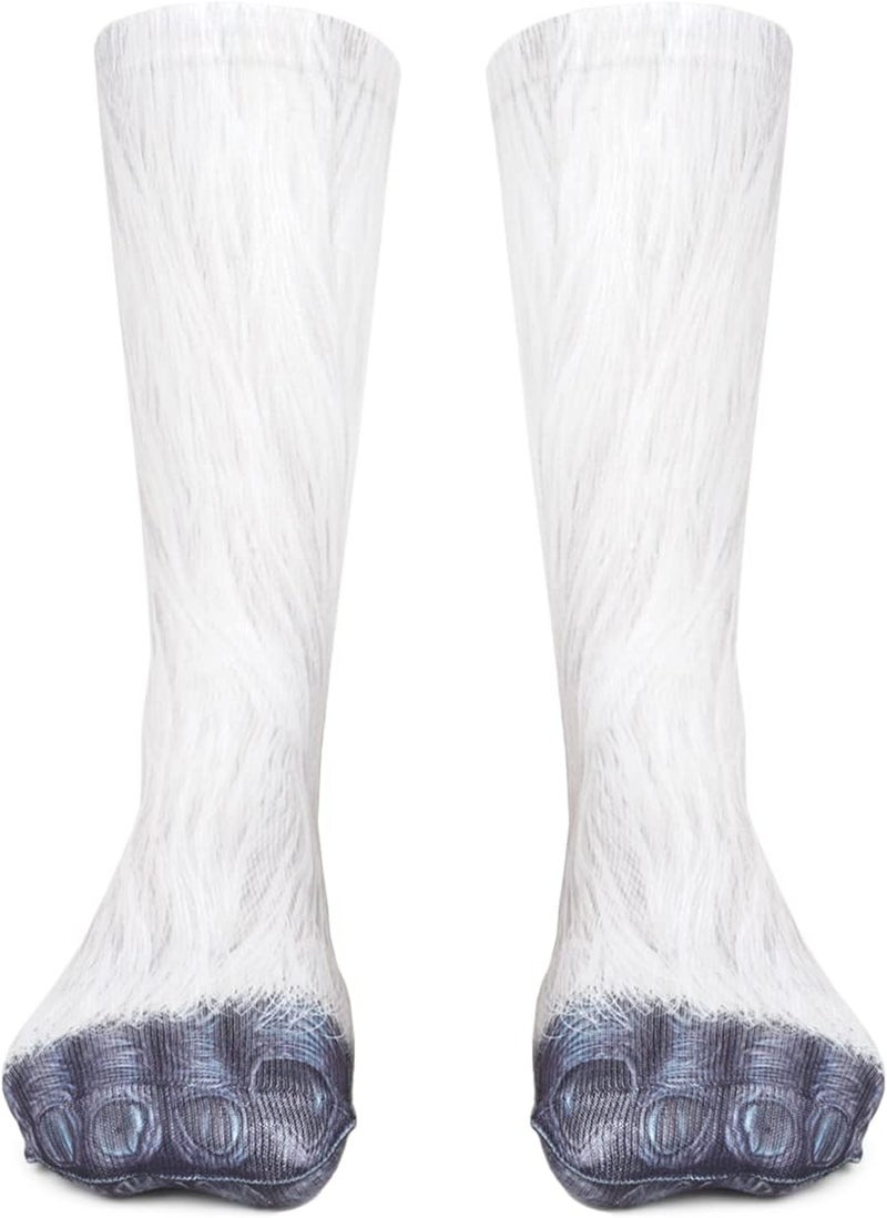 NDLBS Funny Christmas Gifts Novelty 3D Animal Paw Socks Stocking Stuffers for Adult Women Men Teens Gag White Elephant Gifts - Image 1