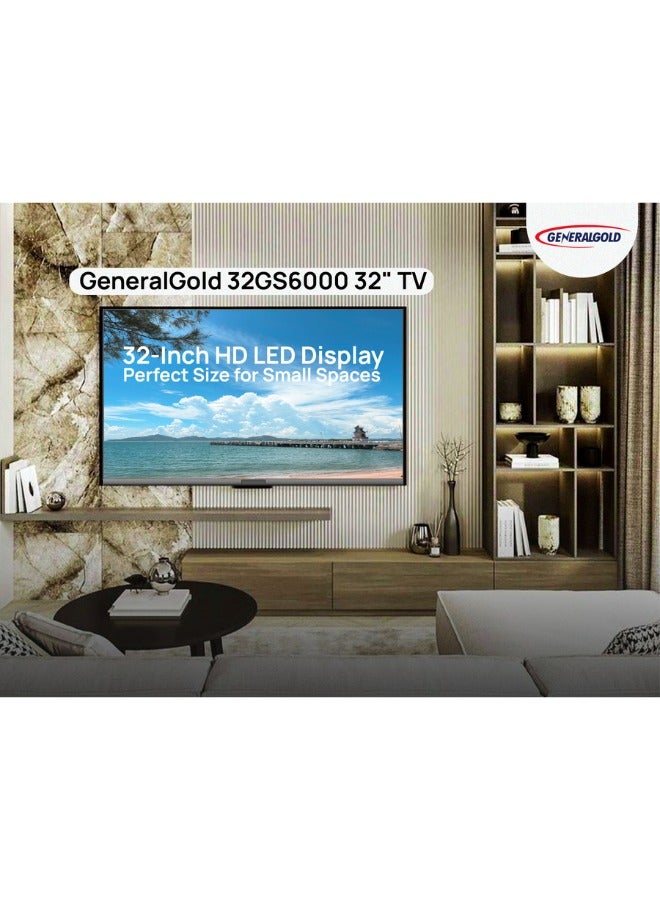 GeneralGold General Gold 32" TV HD, LED  ATV, Frameless Design, HDTV 32 inch 2024 New Model 2 Years Warranty, 2 x USB, 3 x HDMI, 2x 8W Built-in Speakers - Image 2