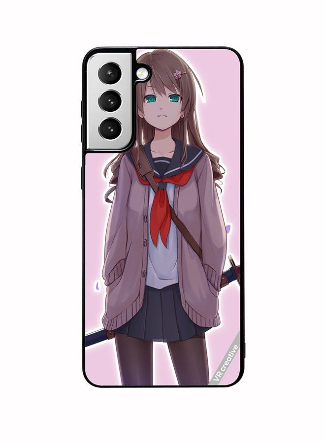 VR CREATIVE Protective Case Cover For Samsung Galaxy S22 5G Anime Girl Design Multicolour - Image 1