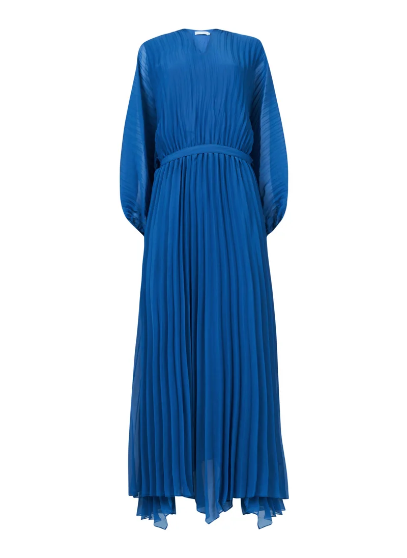 Leem  Marked Waist Pleated Dress for Women | Best Price UAE