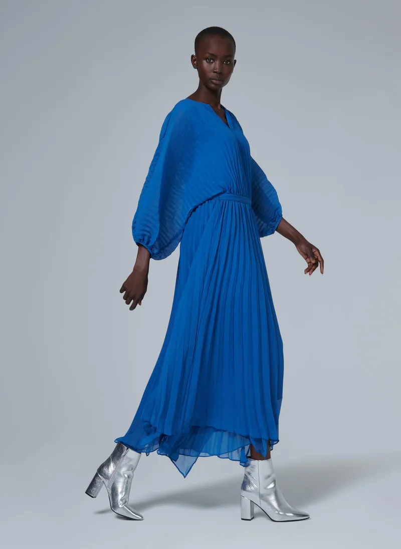 Leem  Marked Waist Pleated Dress for Women | Best Price UAE
