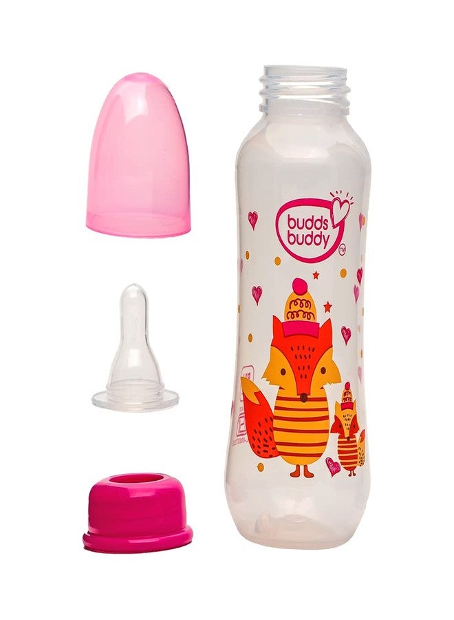 Buddsbuddy Belle BPA Free Regular Neck Baby Feeding Bottle (Pink, 250 ml) - Image 2