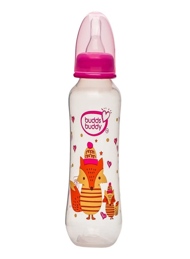 Buddsbuddy Belle BPA Free Regular Neck Baby Feeding Bottle (Pink, 250 ml) - Image 1