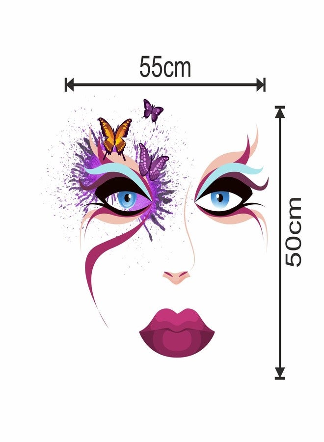 Sticker Yard Abstract Lady face Vinyl Wall Sticker for Living Room/Bedroom/Office and All Decorative Wall Stickers Size 55X50CM - Image 4
