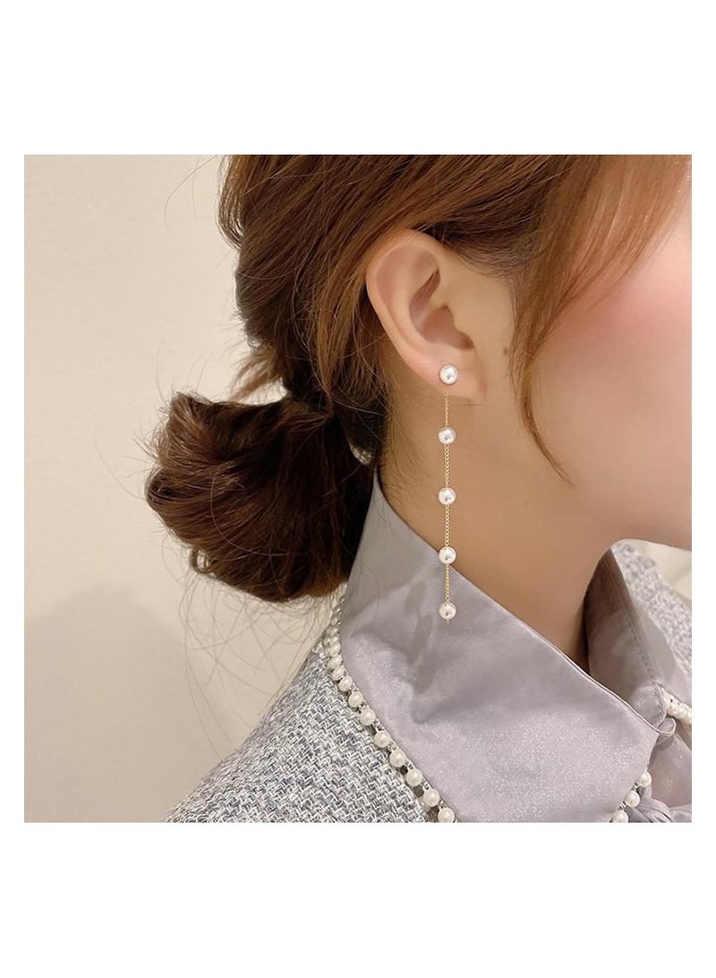 The pearl studs earrings are great for daily wear effortlessly matching various styles from jeans and t-shirts for a casual look to office wear or evening events. Addding a touch of elegance to all your ensembles with pearl drop earrings. - Image 1