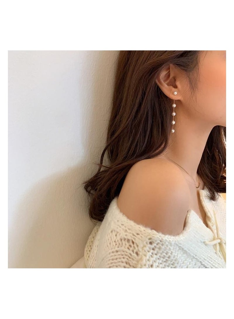 The pearl studs earrings are great for daily wear effortlessly matching various styles from jeans and t-shirts for a casual look to office wear or evening events. Addding a touch of elegance to all your ensembles with pearl drop earrings. - Image 2