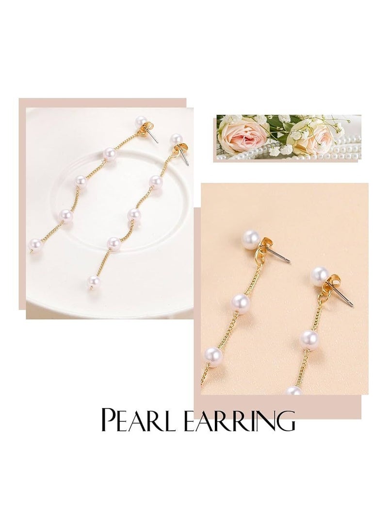 The pearl studs earrings are great for daily wear effortlessly matching various styles from jeans and t-shirts for a casual look to office wear or evening events. Addding a touch of elegance to all your ensembles with pearl drop earrings. - Image 3