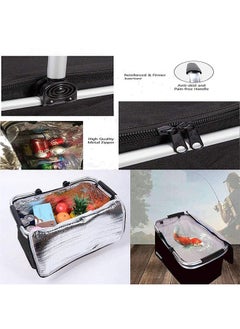 Arabest Collapsible Large Picnic Basket, Leakproof Cooler Bag Picnic Basket, Insulated Strong Aluminum Frame Basket, Portable Grocery Bag Picnic Kit with Handle for Travel, Shopping, Camping  - Image 5