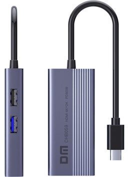 DM CHB059 Type-C To 4K H I 2*usb-A Pd 60W SD and Micro SD Card Reader Multiplexer Hub  - Image 4