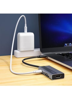 DM CHB059 Type-C To 4K H I 2*usb-A Pd 60W SD and Micro SD Card Reader Multiplexer Hub  - Image 3