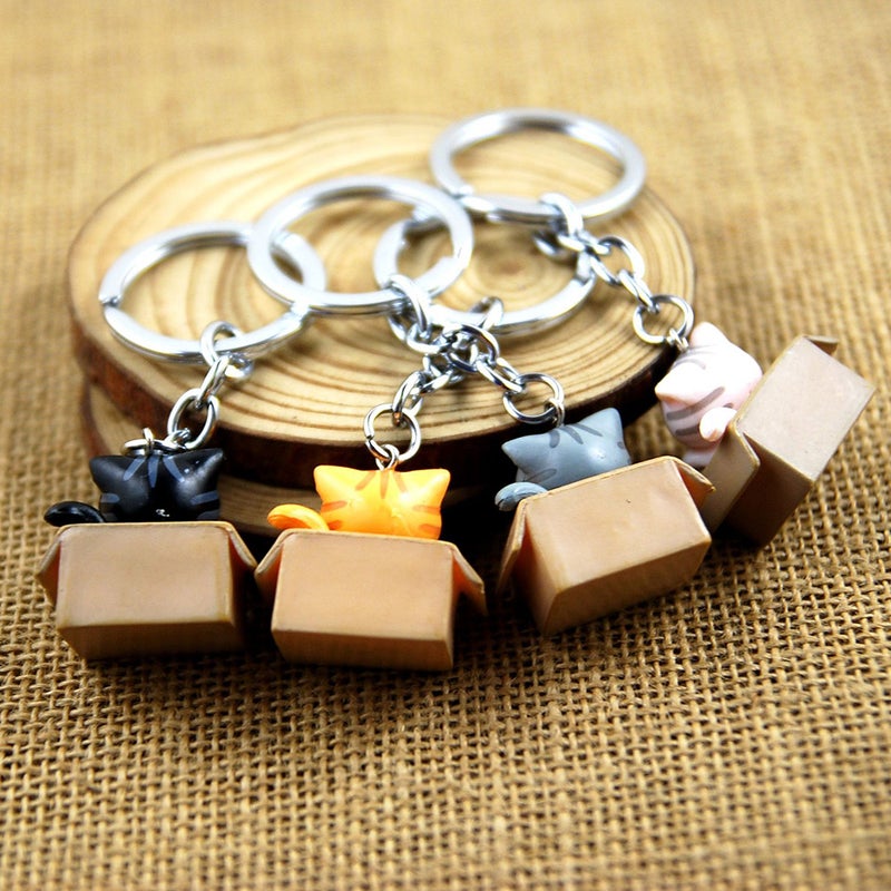 Cat Keychain: Soft Cuddly PVC Charm - Playful Adorable Kitty Design for Bag Decoration, Home Gifting Travel Companion - Image 3