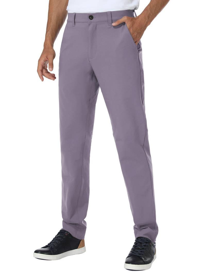 TOPLOT Men's Formal Trouser | Regular Fit Design | Structured Look Finish | Comfortable Waistband | Clean Styling | Elegant Wear | Perfect for Office, Formal & Business Wear (5222_34_Lavender) - Image 1
