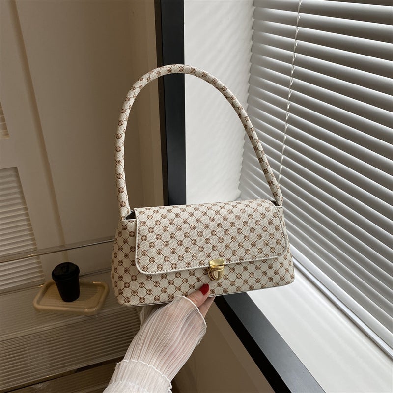 Western Style Commuter Elegant Underarm Bag 2023 New Chessboard Plaid Fashion Women'S Bag Casual Simple Shoulder Bag Handbag - Image 2