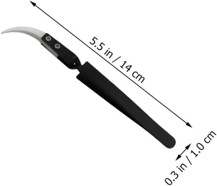 Mikikit Professional Ceramic Lash Tweezers 3pcs Set Insulation Tip Heat Resistant - Image 3